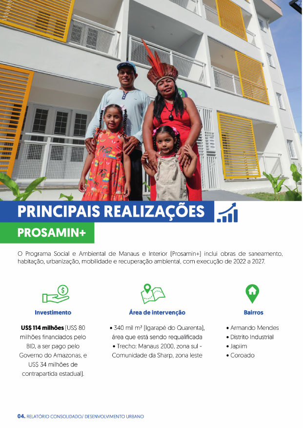 Página do relatório com destaque ao Prosamin+